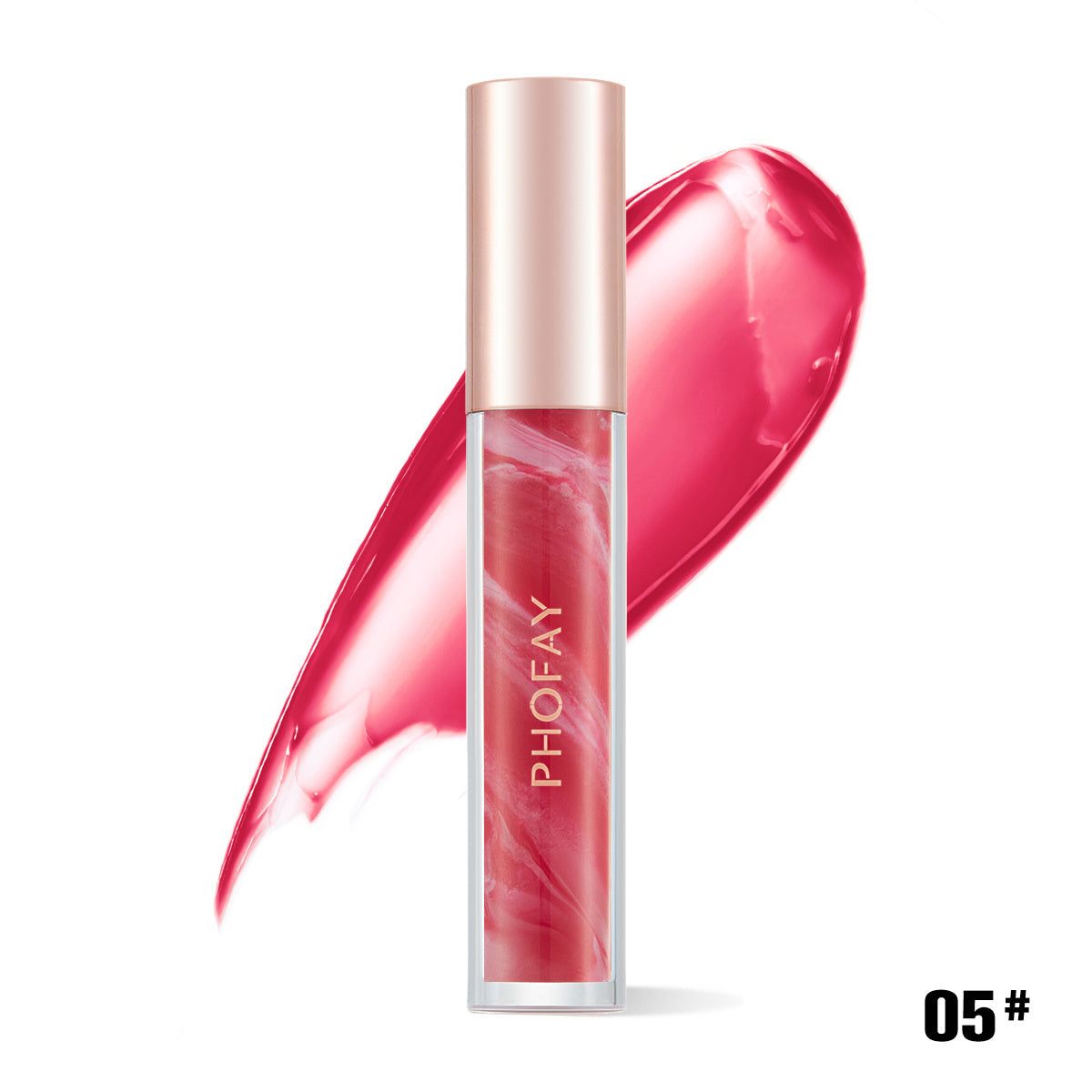 Rose Hydrating Lip Gloss Shiny Moisturizing Makeup