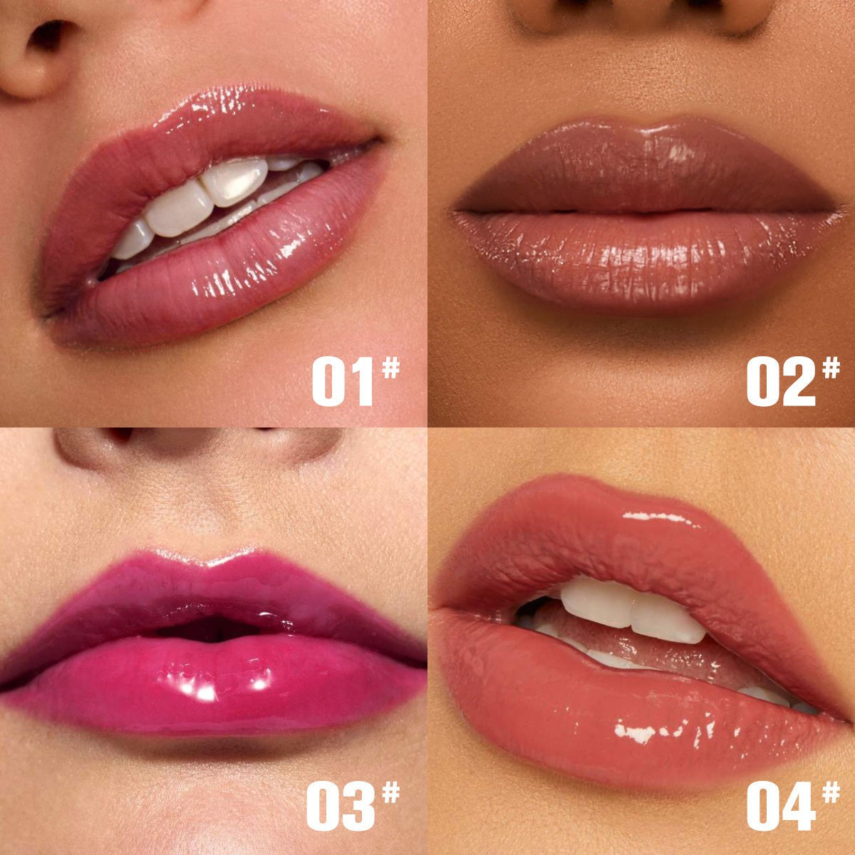 Rose Hydrating Lip Gloss Shiny Moisturizing Makeup