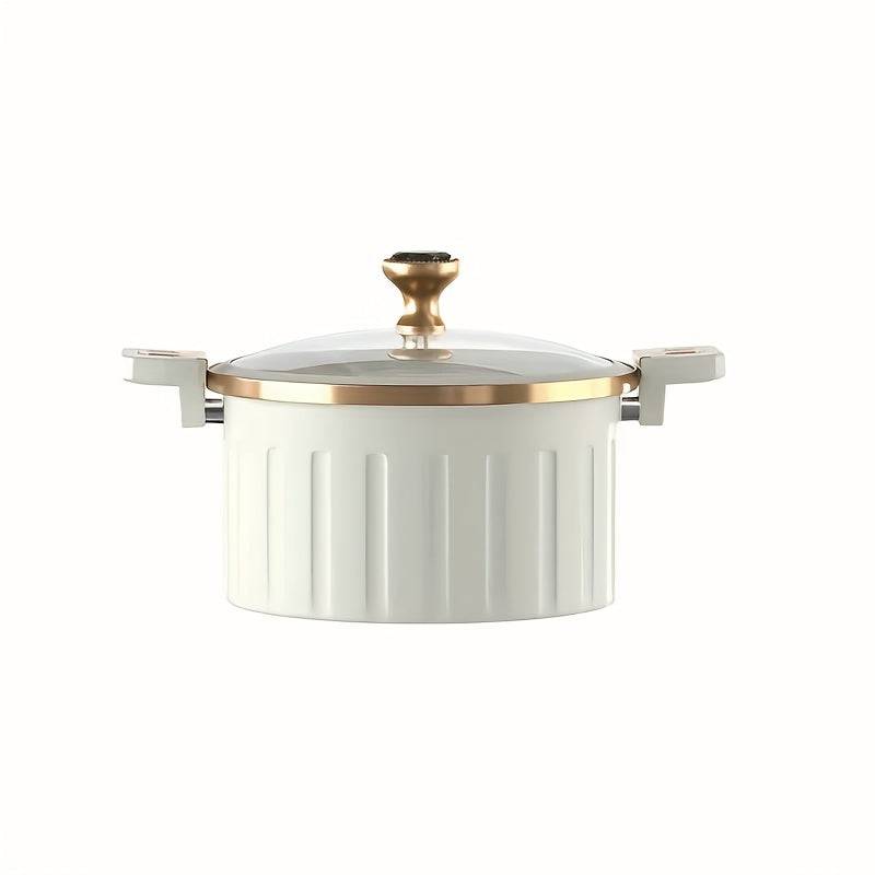 8L Large-Capacity Non-Stick Multi-Function Pot – Steaming, Boiling & Frying with Push-Pull Lock and Silicone Seal for Family Meals & Holidays