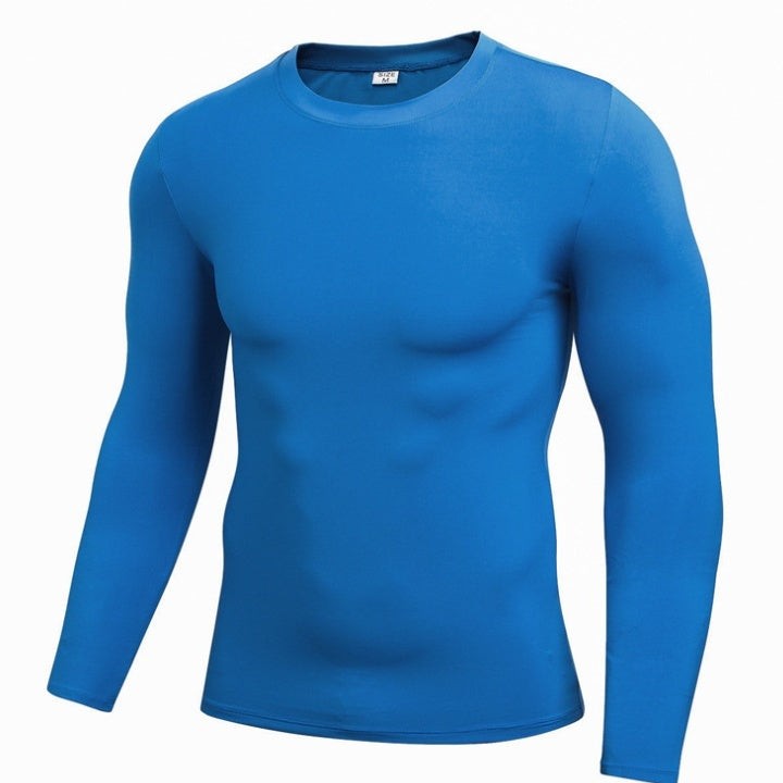 Mens Long Sleeve Compression Shirt Quick Dry Athletic Fit
