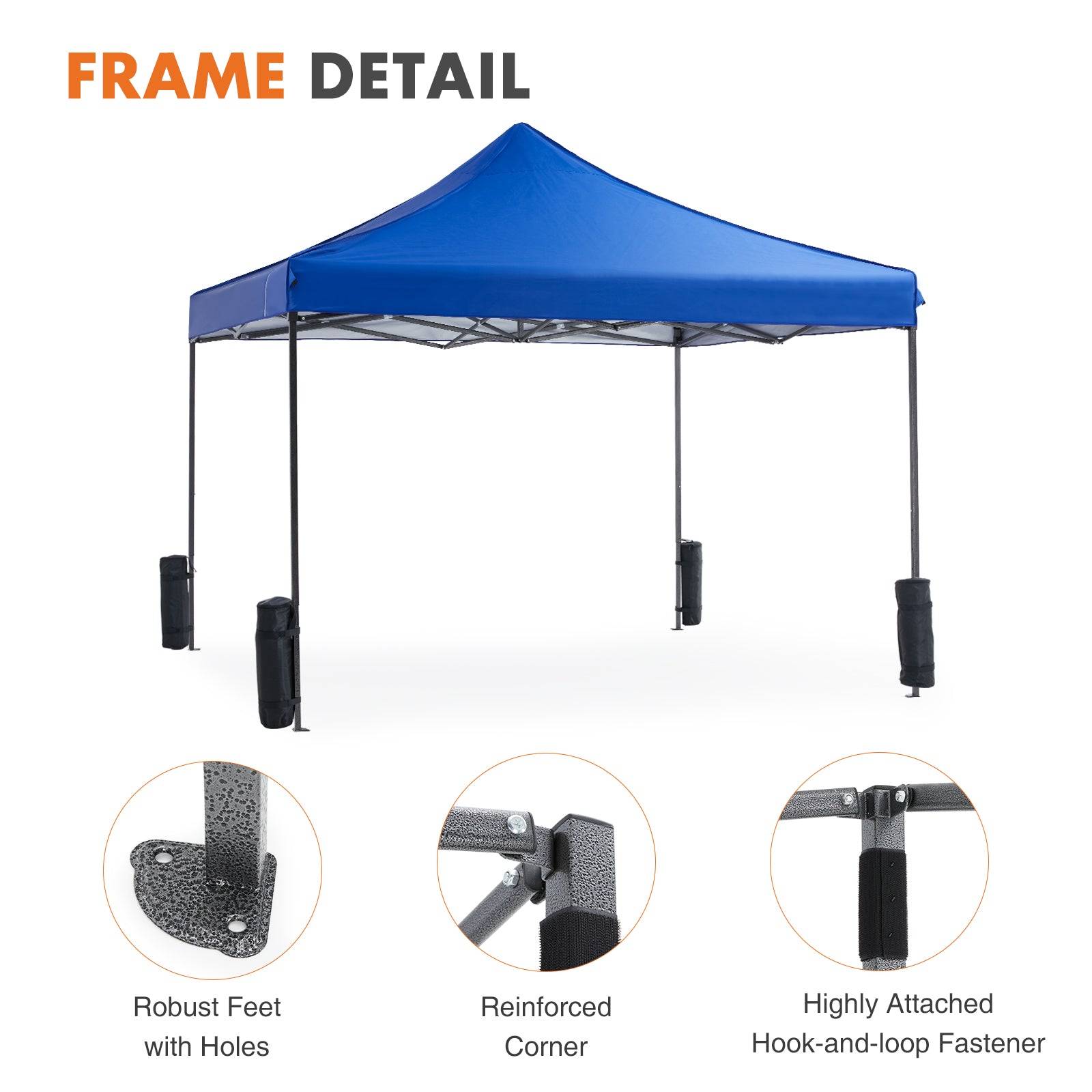 Pop Out Tent 10x10 UV Resistant Adjustable Portable Canopy