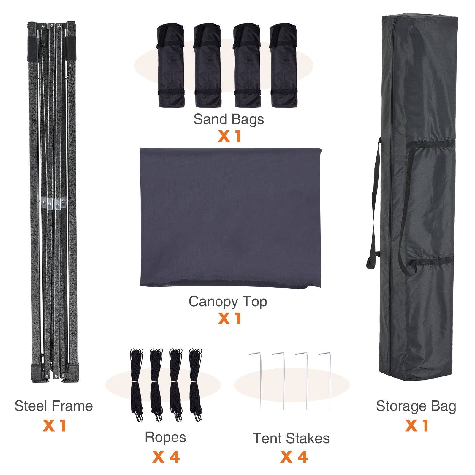 Pop Out Tent 10x10 UV Resistant Adjustable Portable Canopy