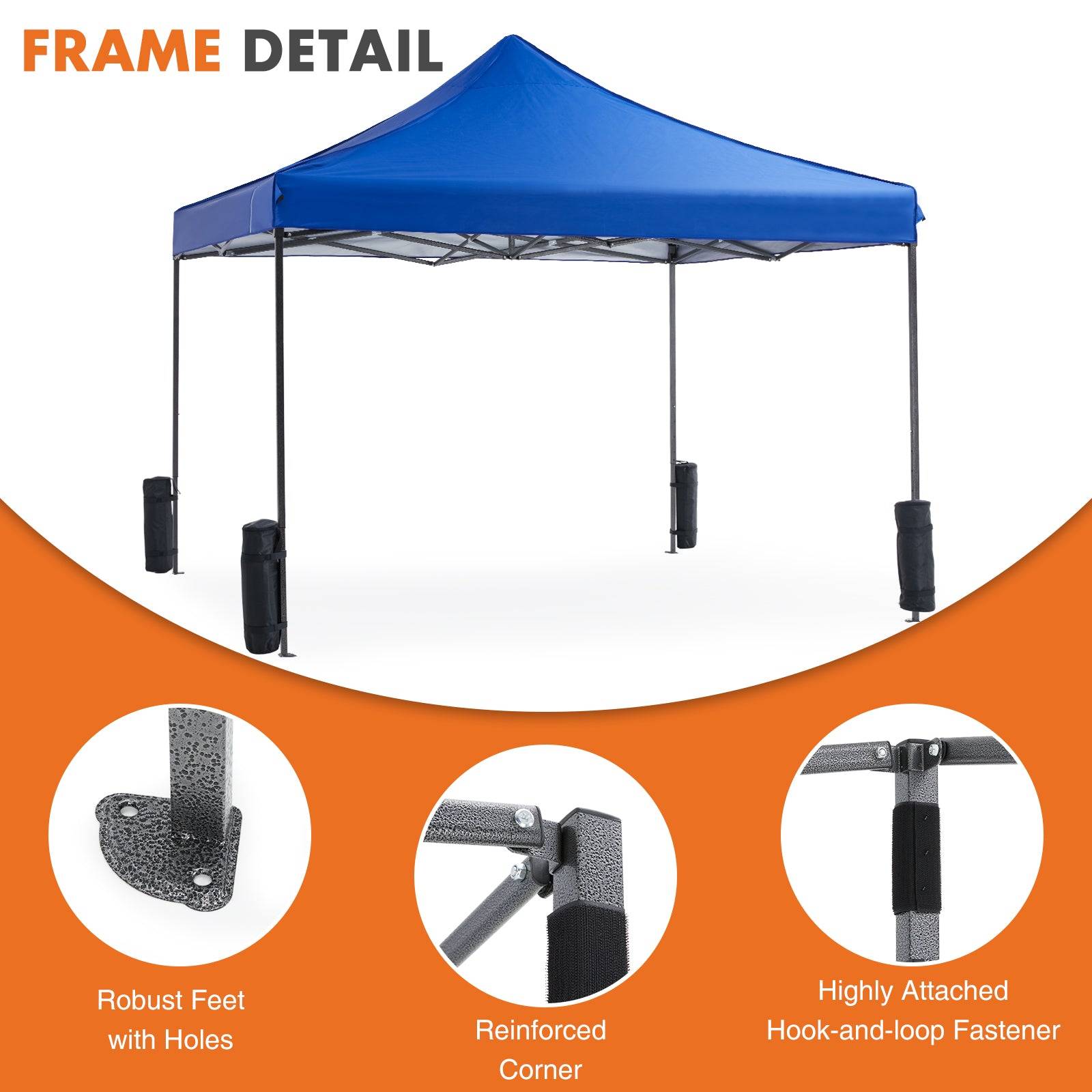 Pop Out Tent 10x10 UV Resistant Adjustable Portable Canopy
