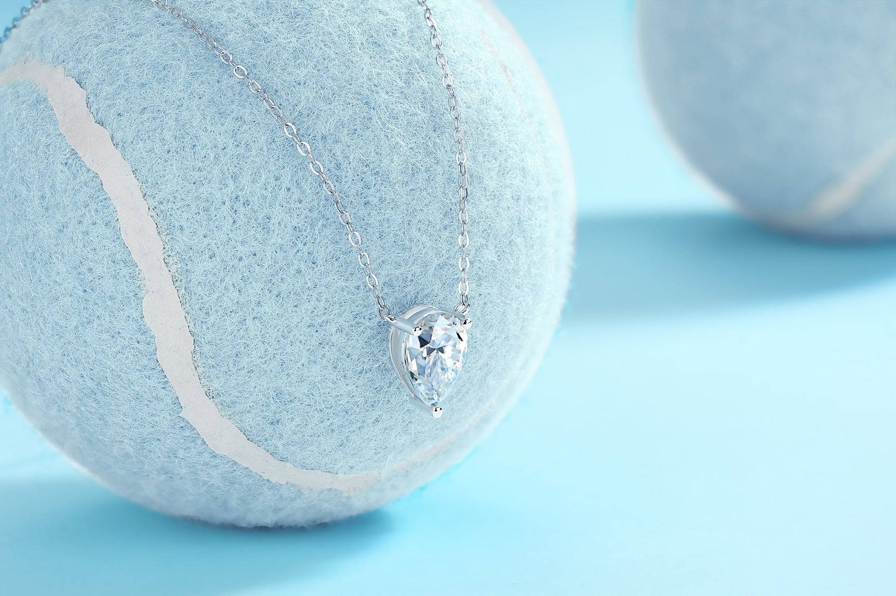 Moissanite Pendant Necklace in S925 Sterling Silver