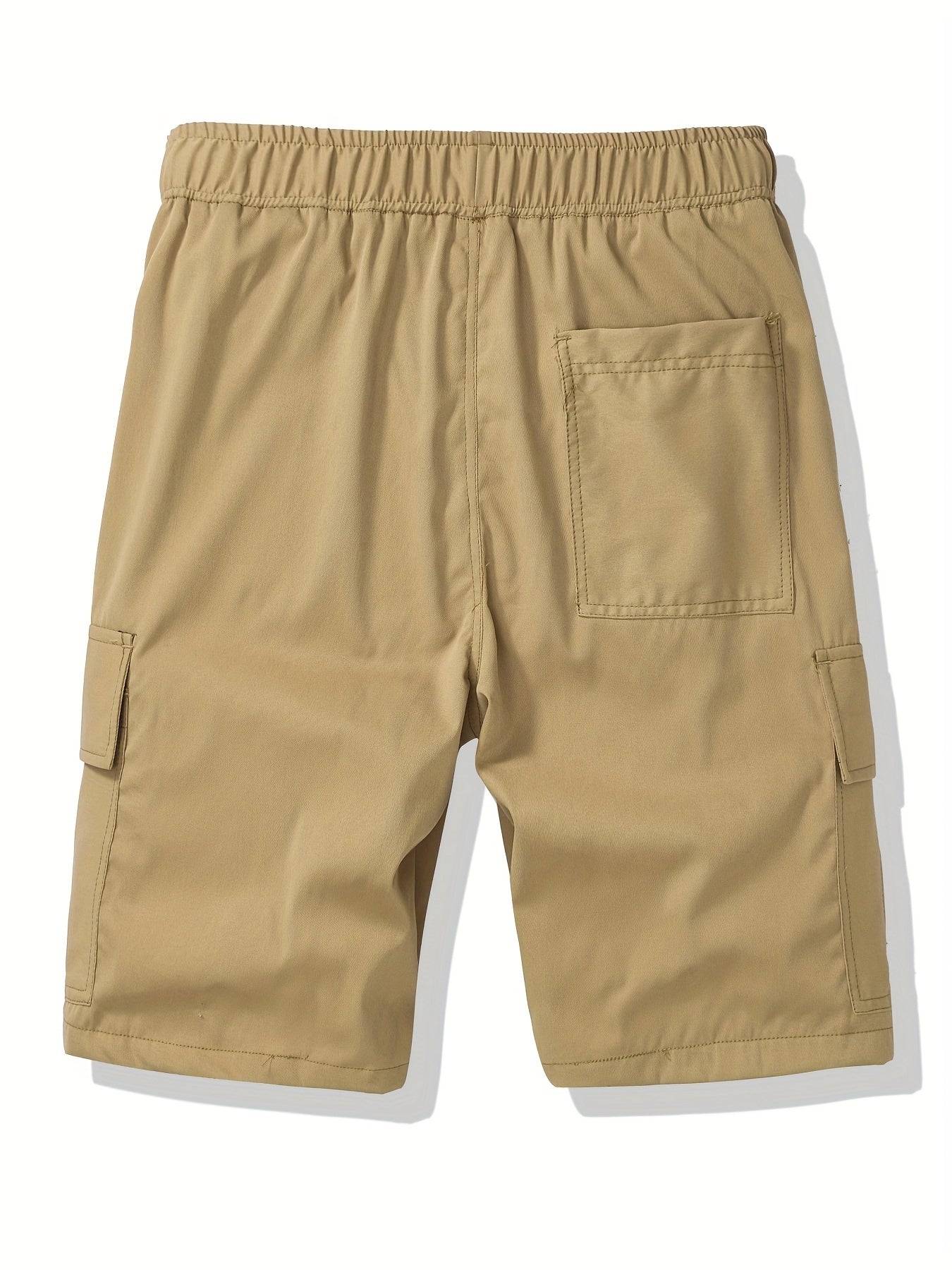 3-Pack Men’s Cargo Shorts with Adjustable Drawstring Waist & Multi Pockets, Loose Fit for Hiking & Casual Summer Wear