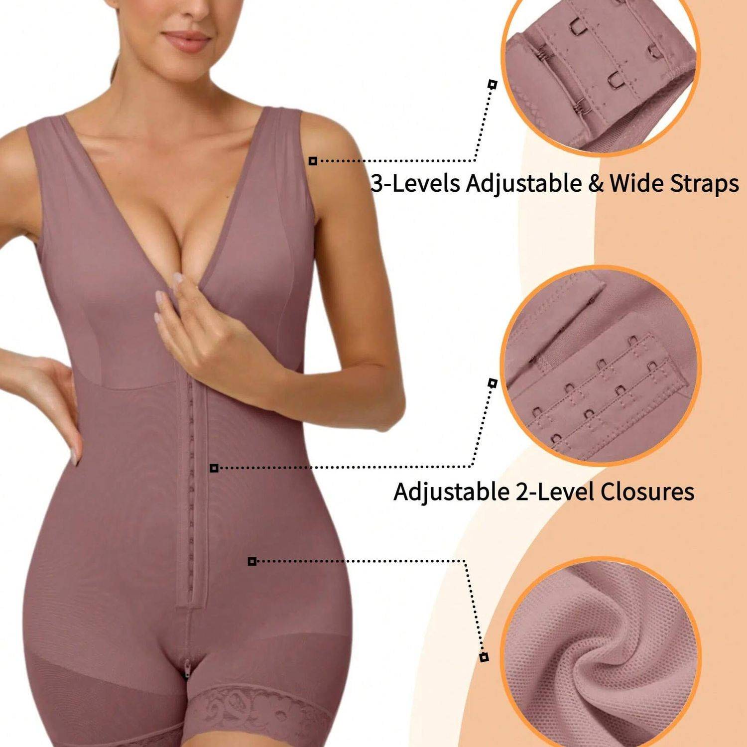 Colombian Full Body Shapewear with Breast Lift Support