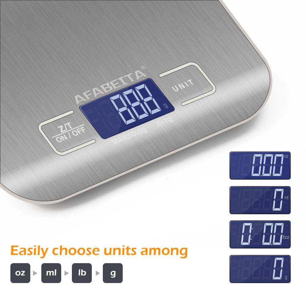 Stainless Steel Food Scale With LCD And Tare Function