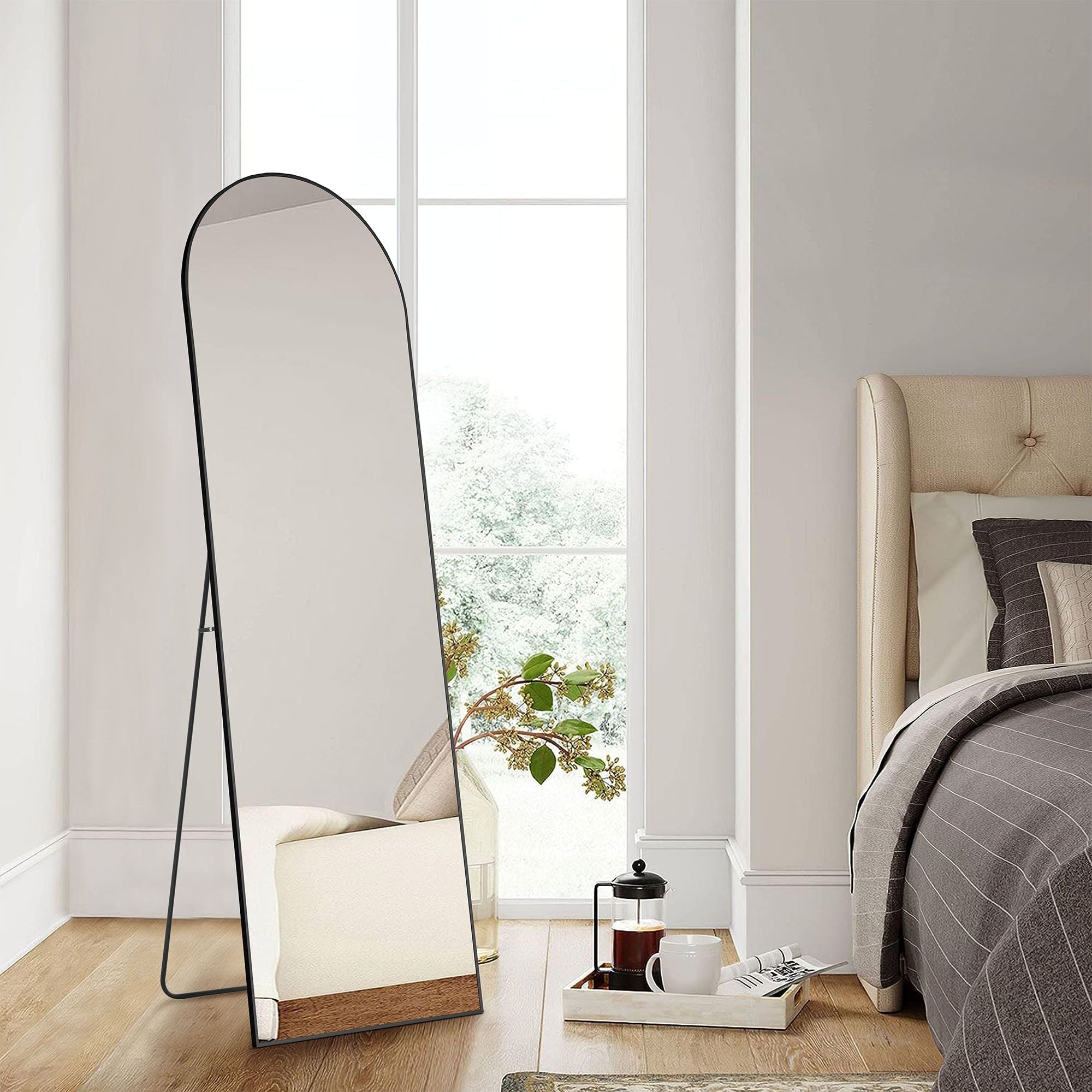 Full Length Floor Mirror With Aluminum Alloy Frame
