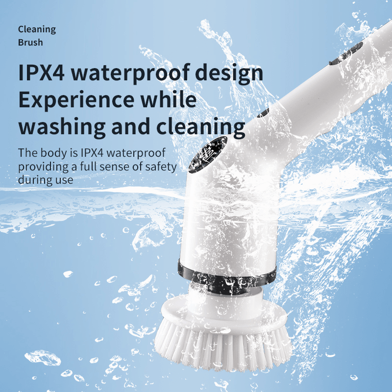 Electric Spin Scrubber with 9 Brush Heads and Dual Speed