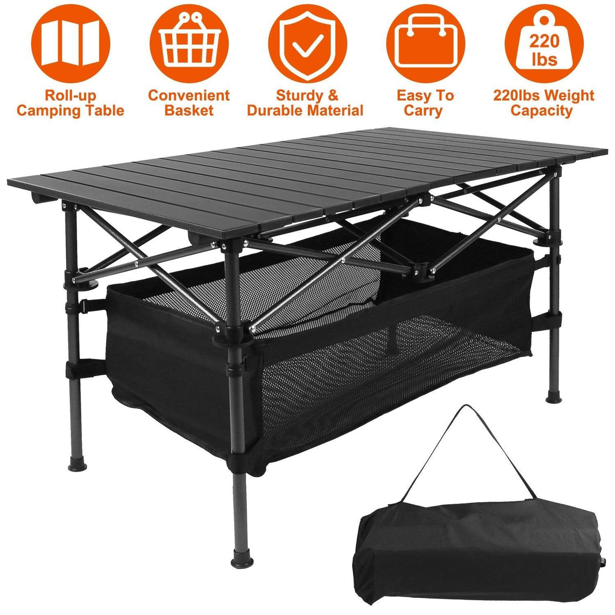 Aluminum Camping Table Foldable with Bag