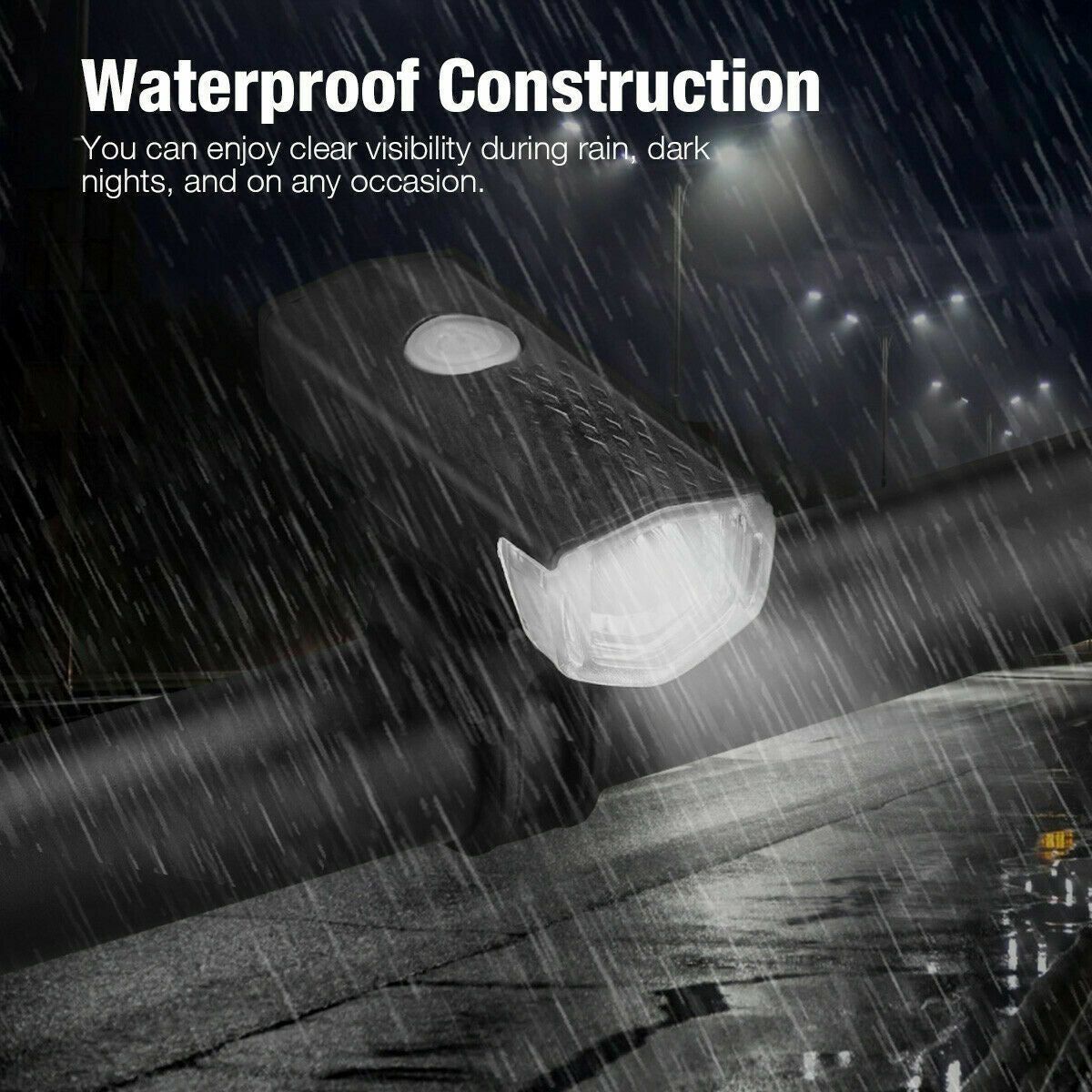 USB Rechargeable Bike Lights Set With Front And Rear LED