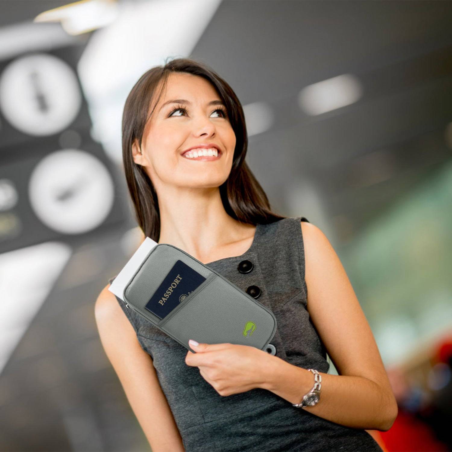 Travel Passport Wallet with 12 Compartments