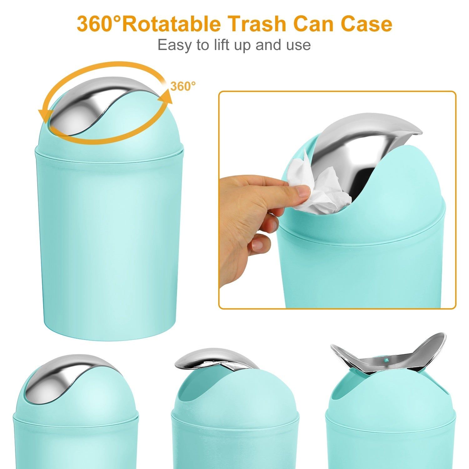 Bathroom Set 6 Piece Durable PP Accessories Collection