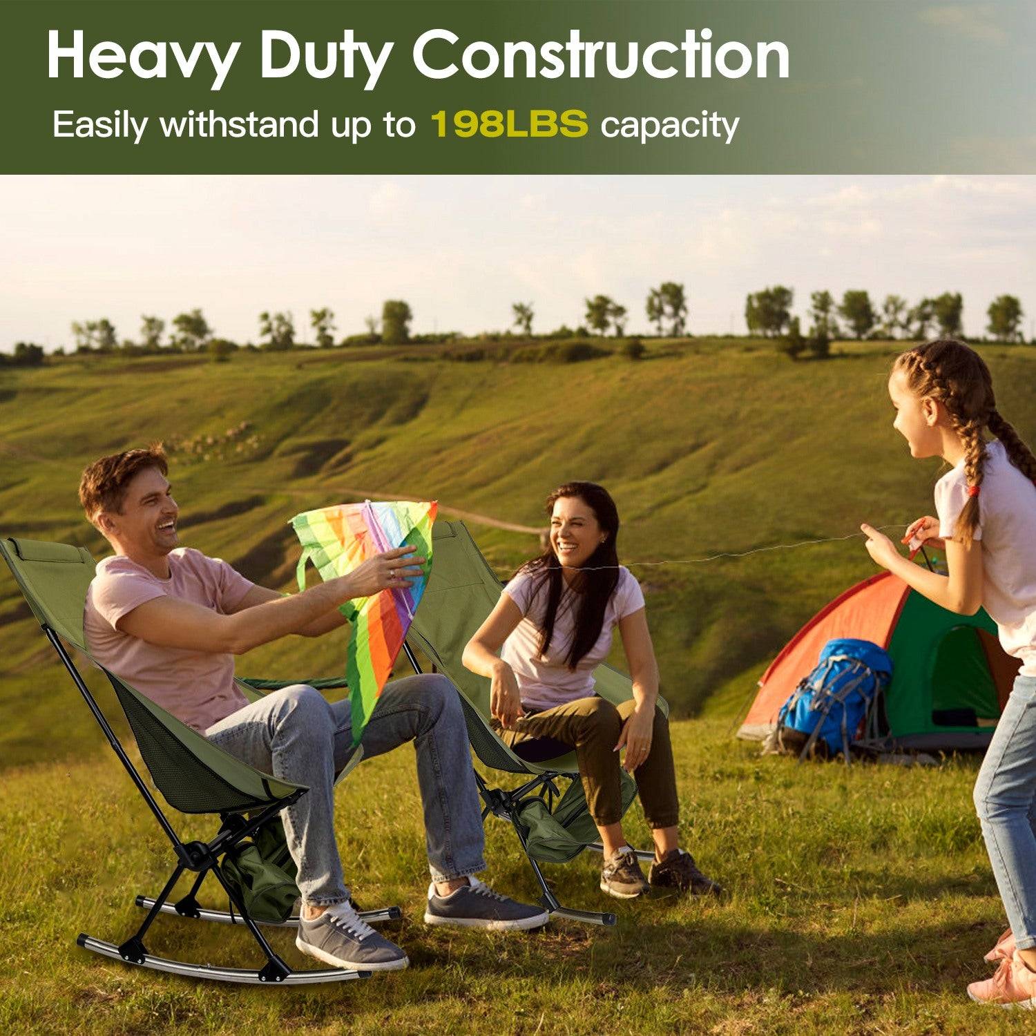 Portable Camping Rocking Chair with Bag