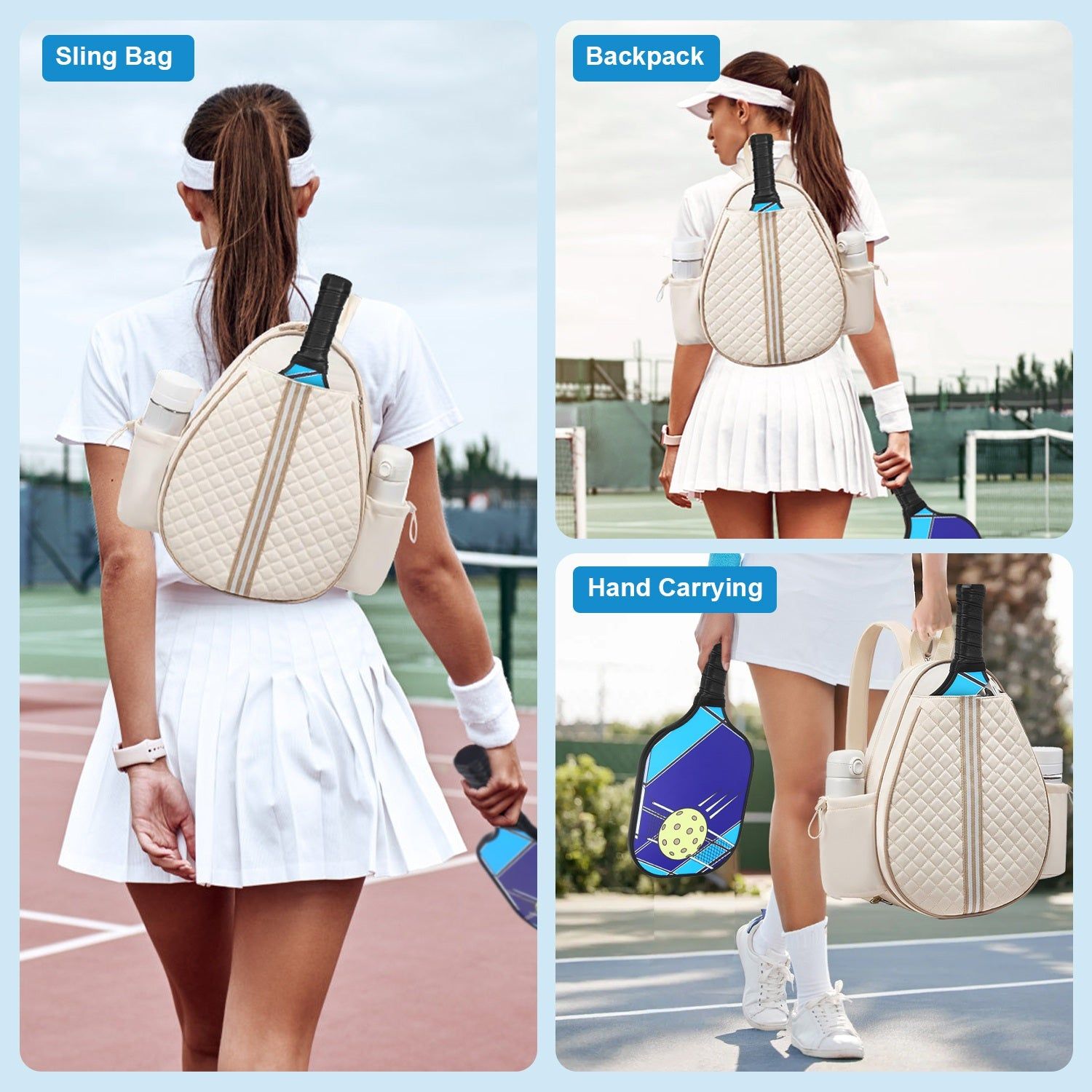 Waterproof Pickleball Sling Bag With Multiple Compartments