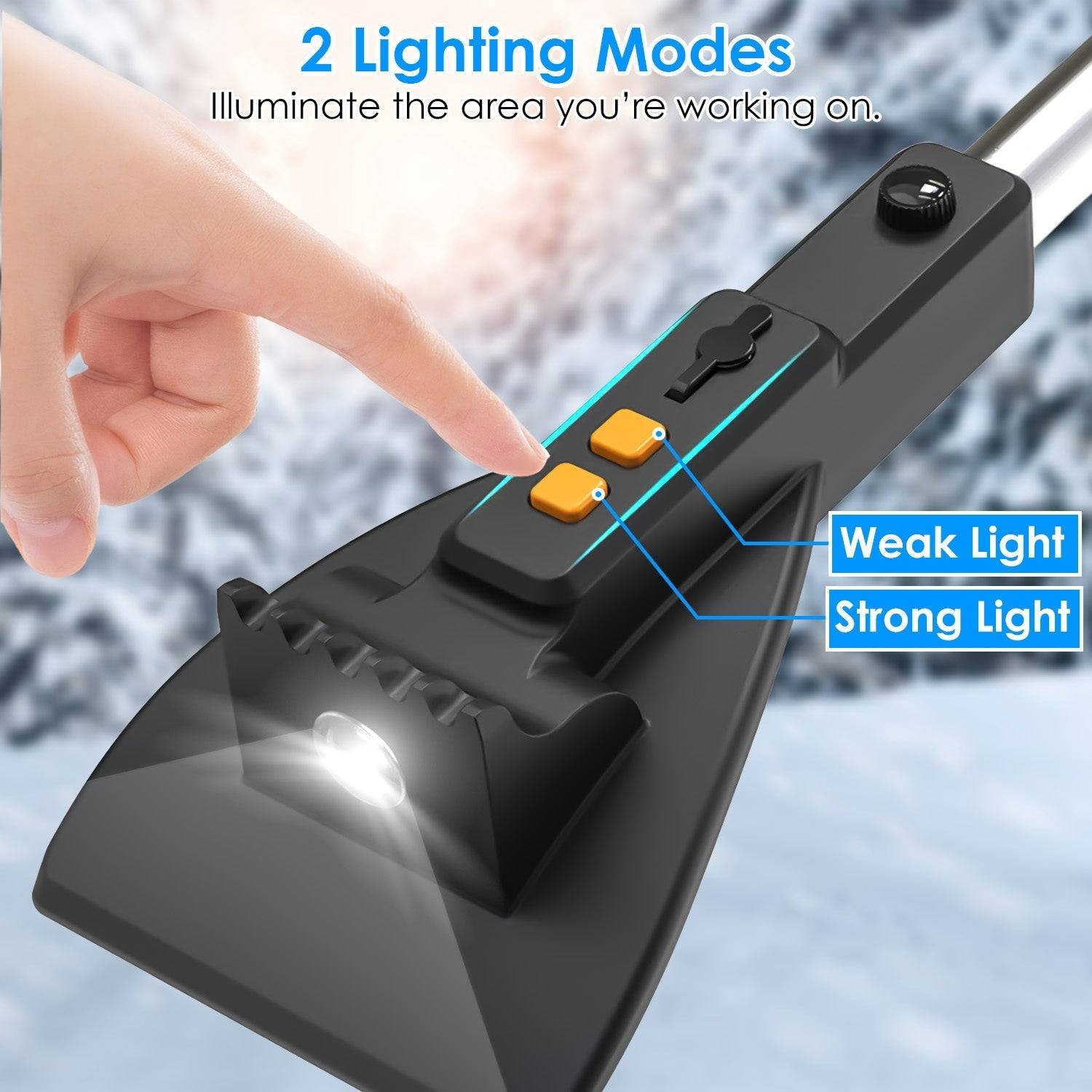 3 in 1 Car Snow Plower with LED Light and Scraper