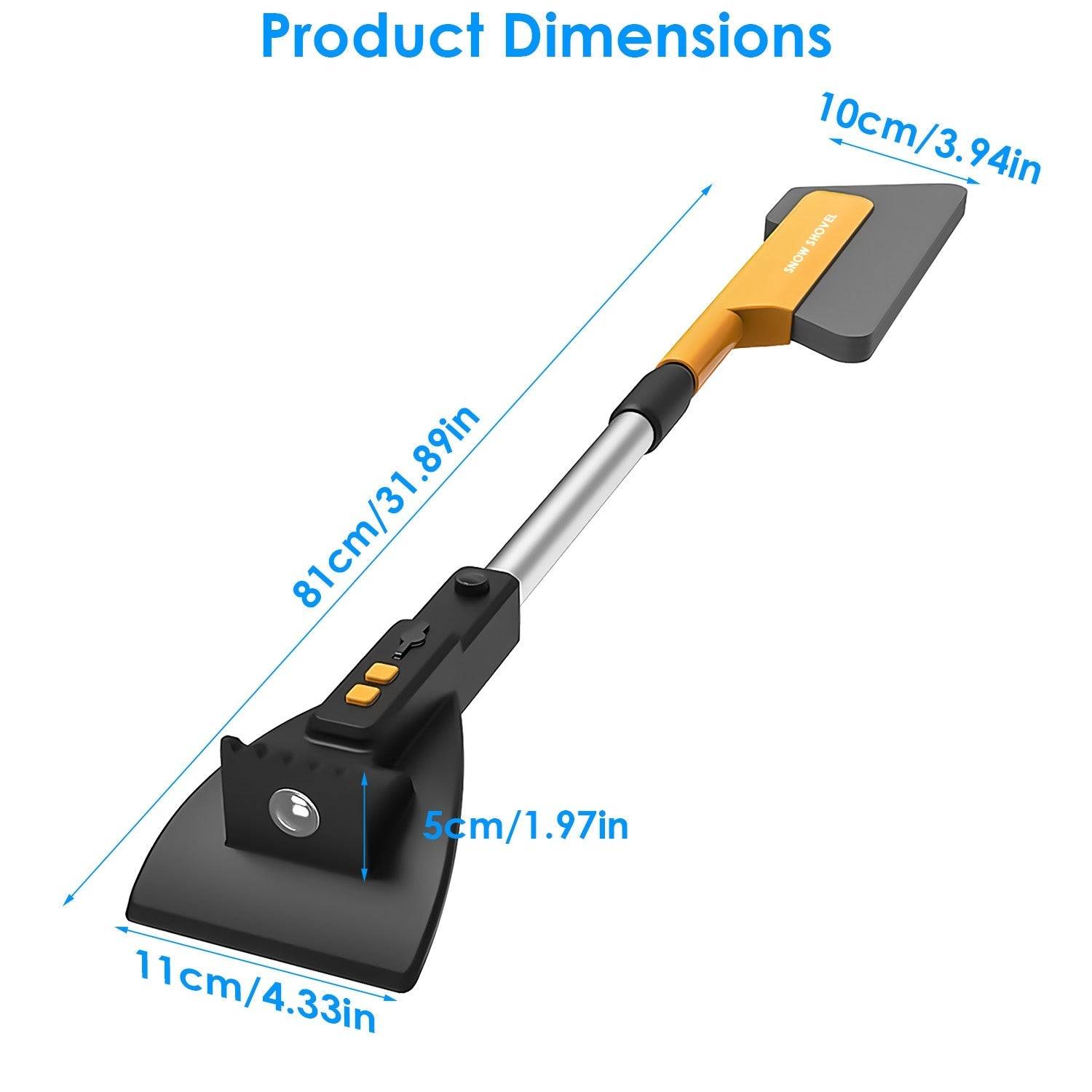 3 in 1 Car Snow Plower with LED Light and Scraper