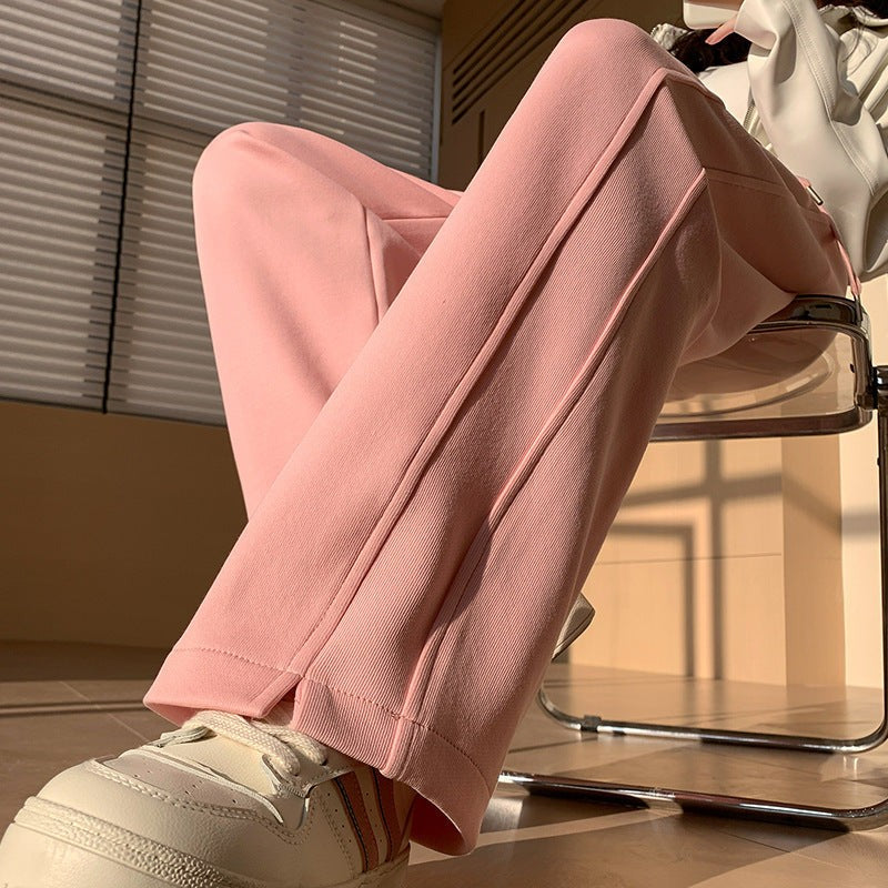 Women’s High Waist Straight Leg Sweatpants Lightweight Loose Fit Long Leisure Sports Trousers