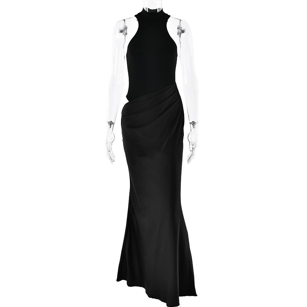 Women Stylish Hollow Out Fashion Dress with Stitch Design