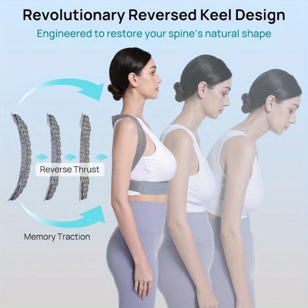 Posture Corrector with Metal Support and Adjustable Waist