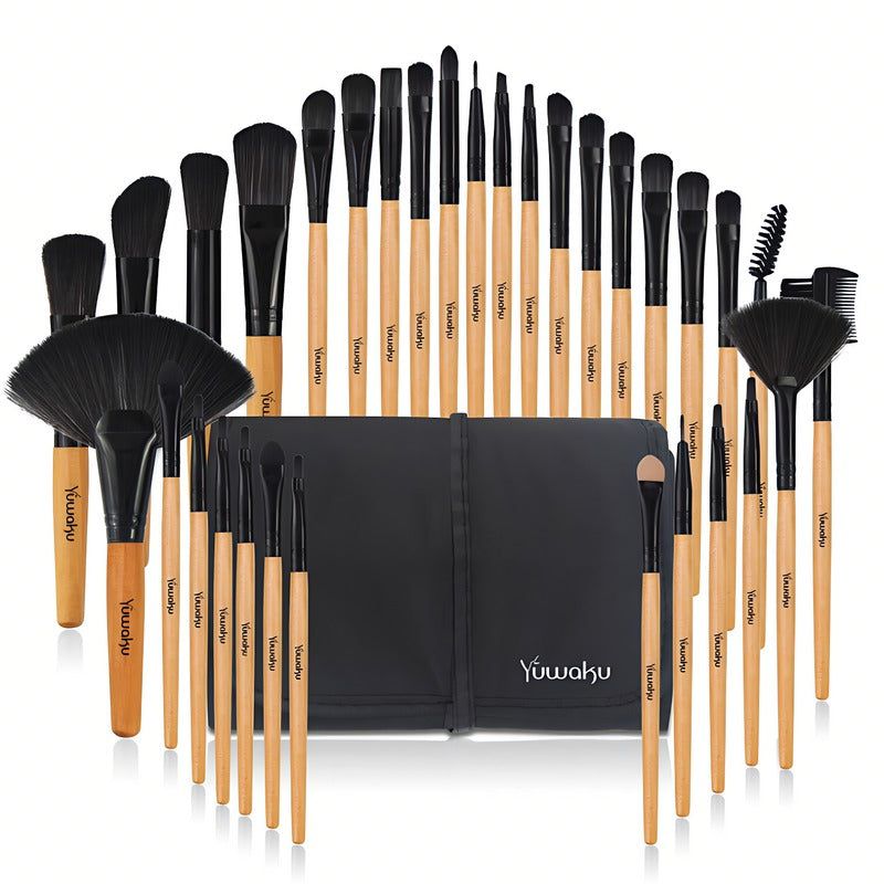 32 Piece Travel Makeup Brushes Set Portable Kit