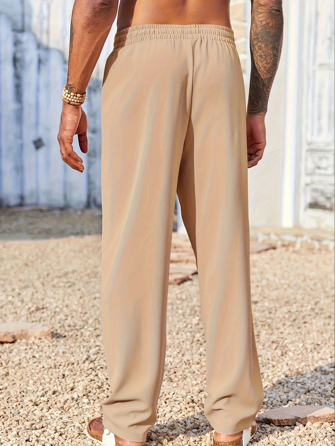 Men Corduroy Pants Straight Fit Casual Long Wear