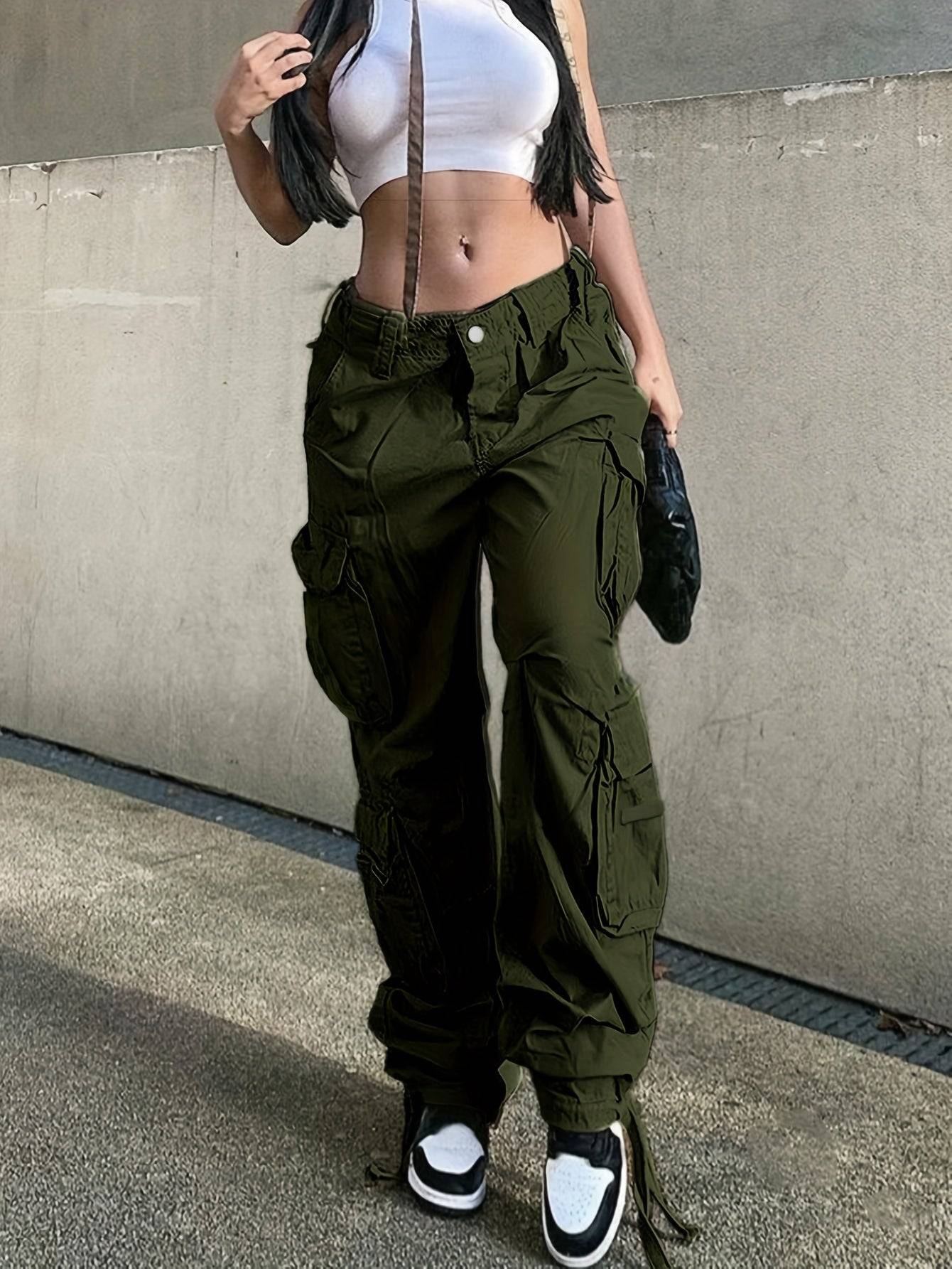 Women’s Denim Overalls Loose-Fit Streetwear Style with Side Pockets Solid Color Casual Look