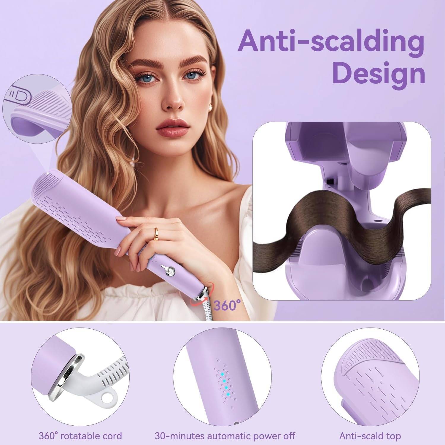 Double Barrel Curling Iron For Natural Waves Styling