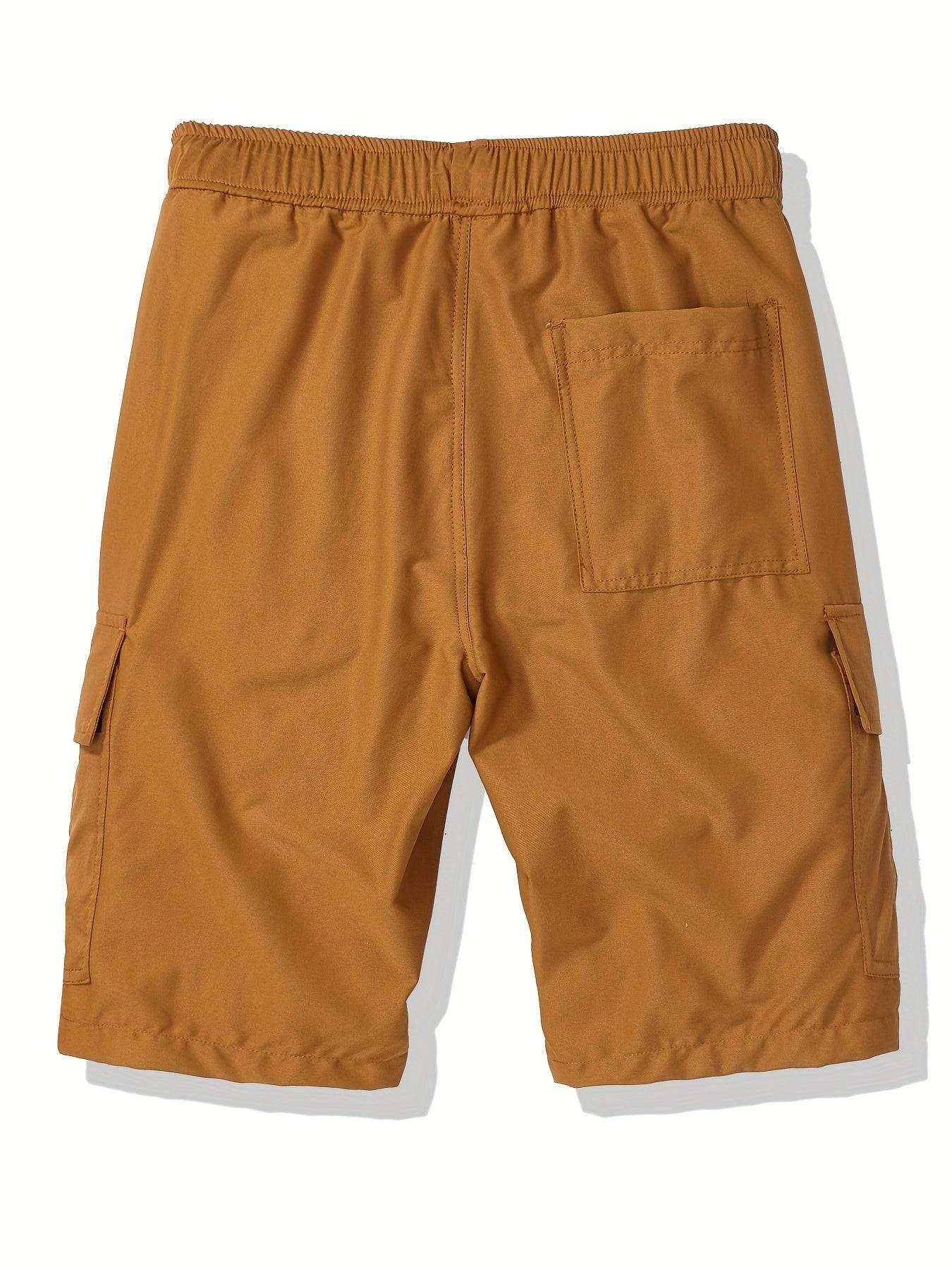 3-Pack Men’s Cargo Shorts with Adjustable Drawstring Waist & Multi Pockets, Loose Fit for Hiking & Casual Summer Wear