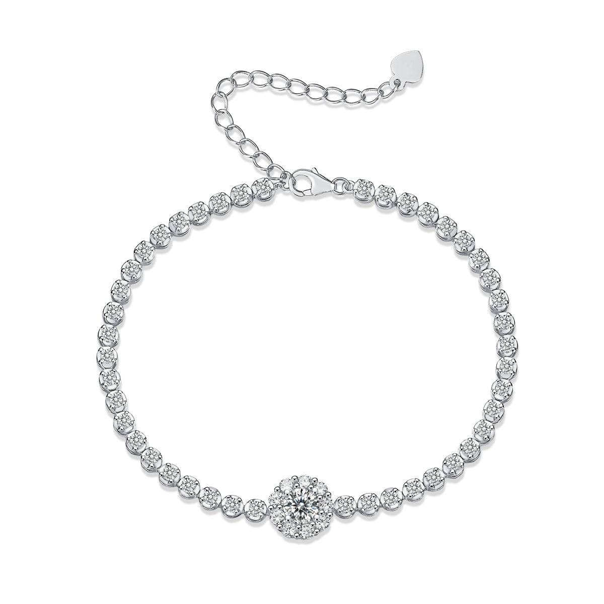 Moissanite Bracelet in S925 Sterling Silver 0.5 Carat