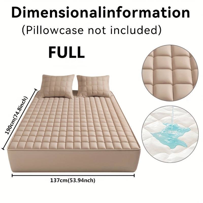 Waterproof Quilted Mattress Cover – Soft Dustproof Bedding Protector for Home, Guest Room & Hotel