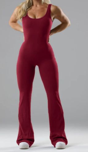Women Slim Fit Jumpsuit Backless Yoga Exercise Outfit
