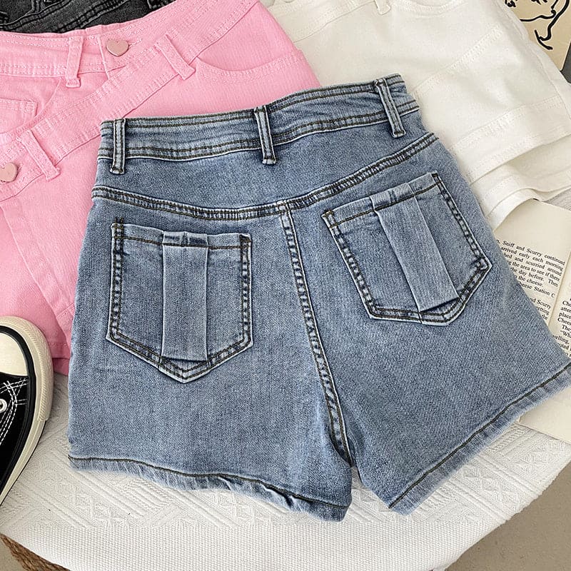 Irregular Denim Sheath Half-length Pants Casual Shorts - PMMNAPOLES