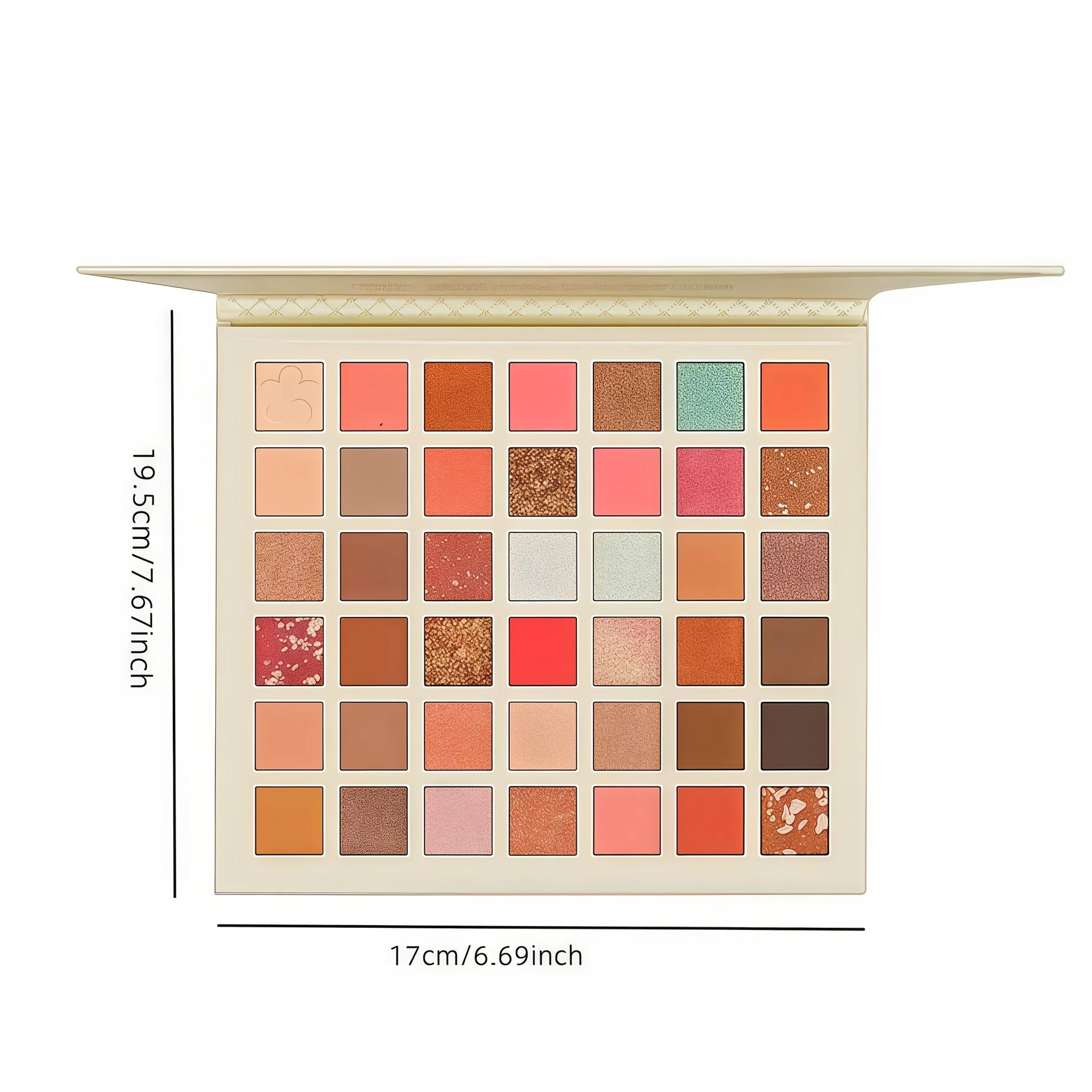 42-Color Eyeshadow Palette with Matte & Shimmer Shades, Creative Color Mixing for Eye Makeup & Blush, Ideal for Daily Looks & Festival Styling