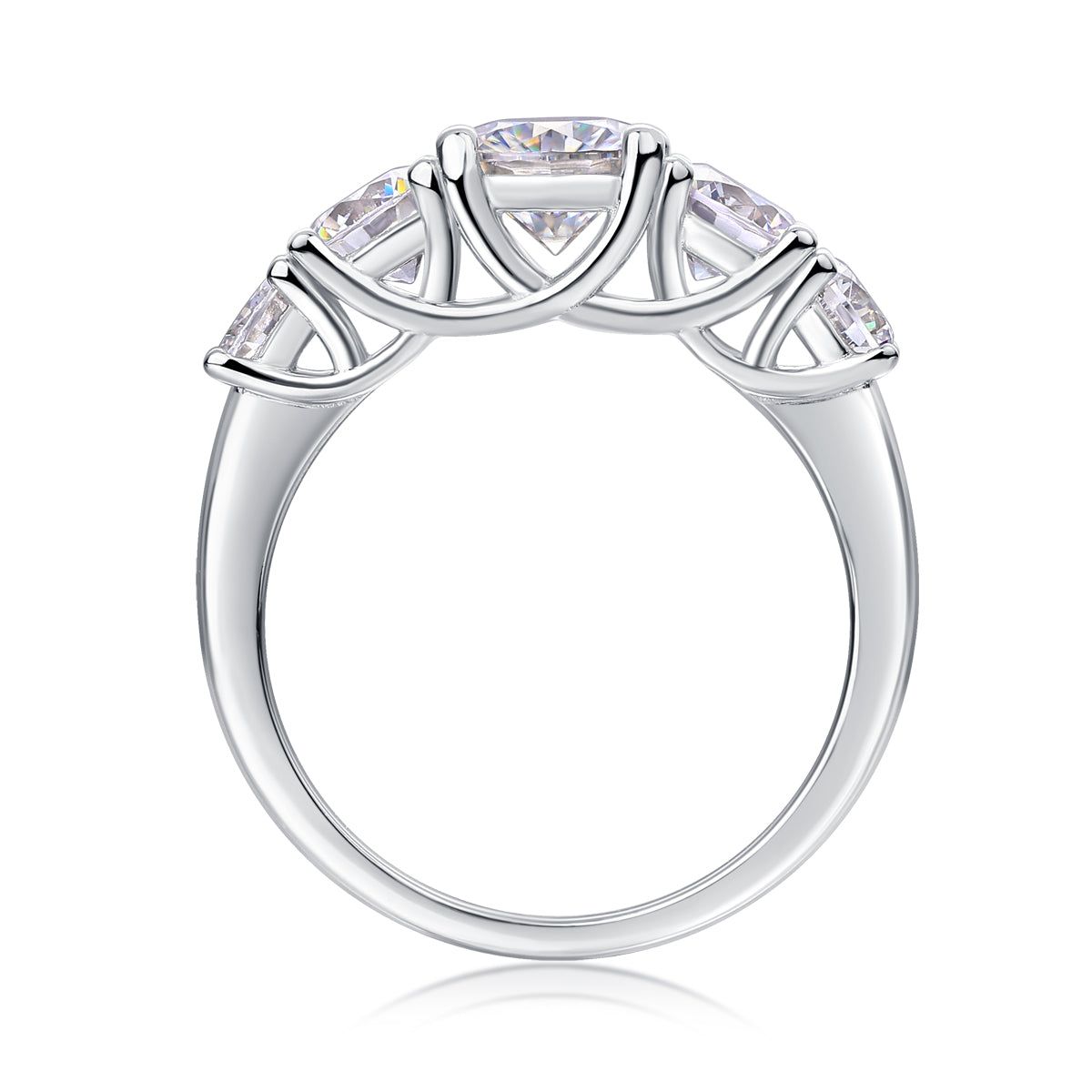 S925 Silver Ring with 1 Carat Moissanite Design