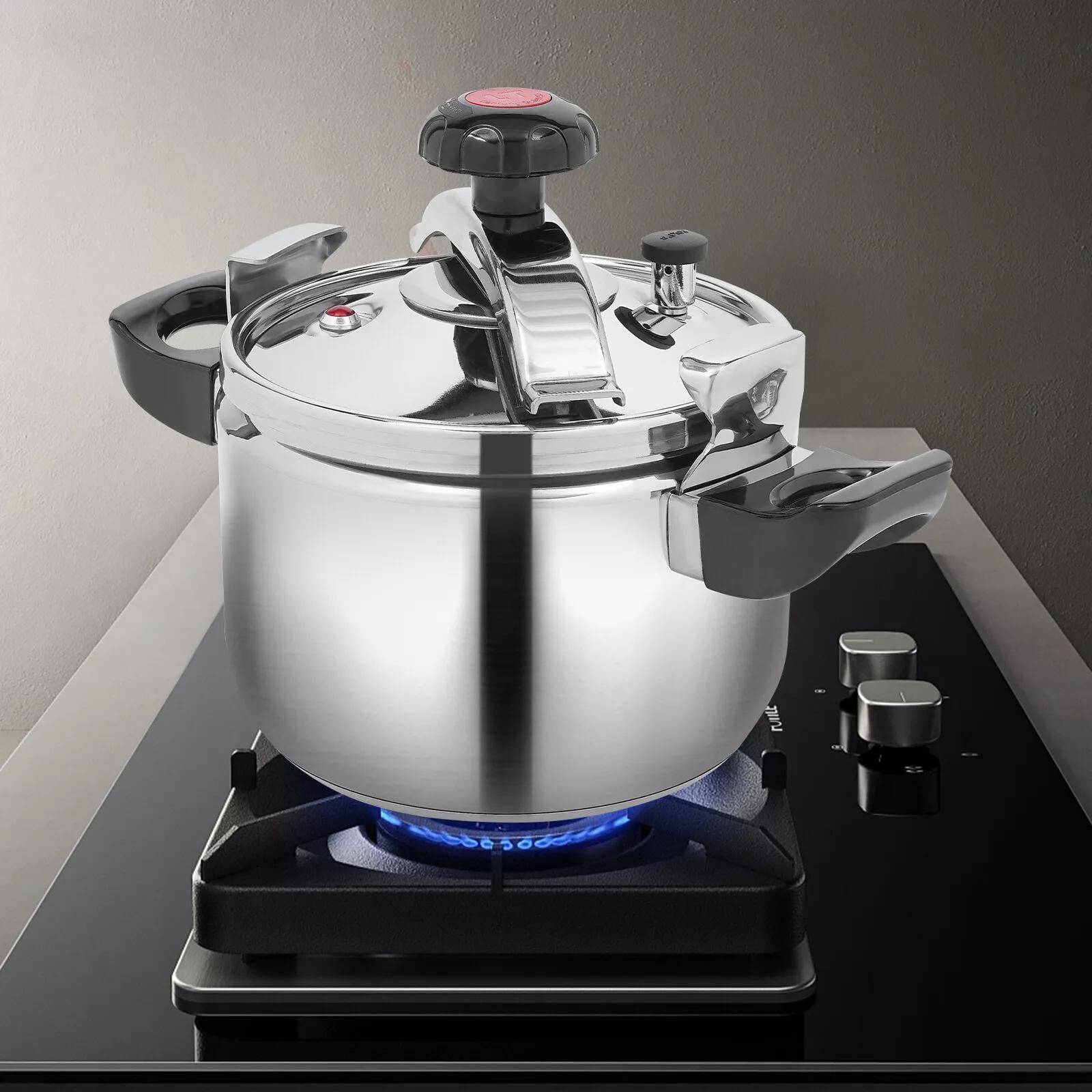Heavy-Duty Stainless Steel Cooker – 4.54 Qt Multi-Stove Compatible Pot with Lid, Dishwasher Safe for Home & Commercial Use