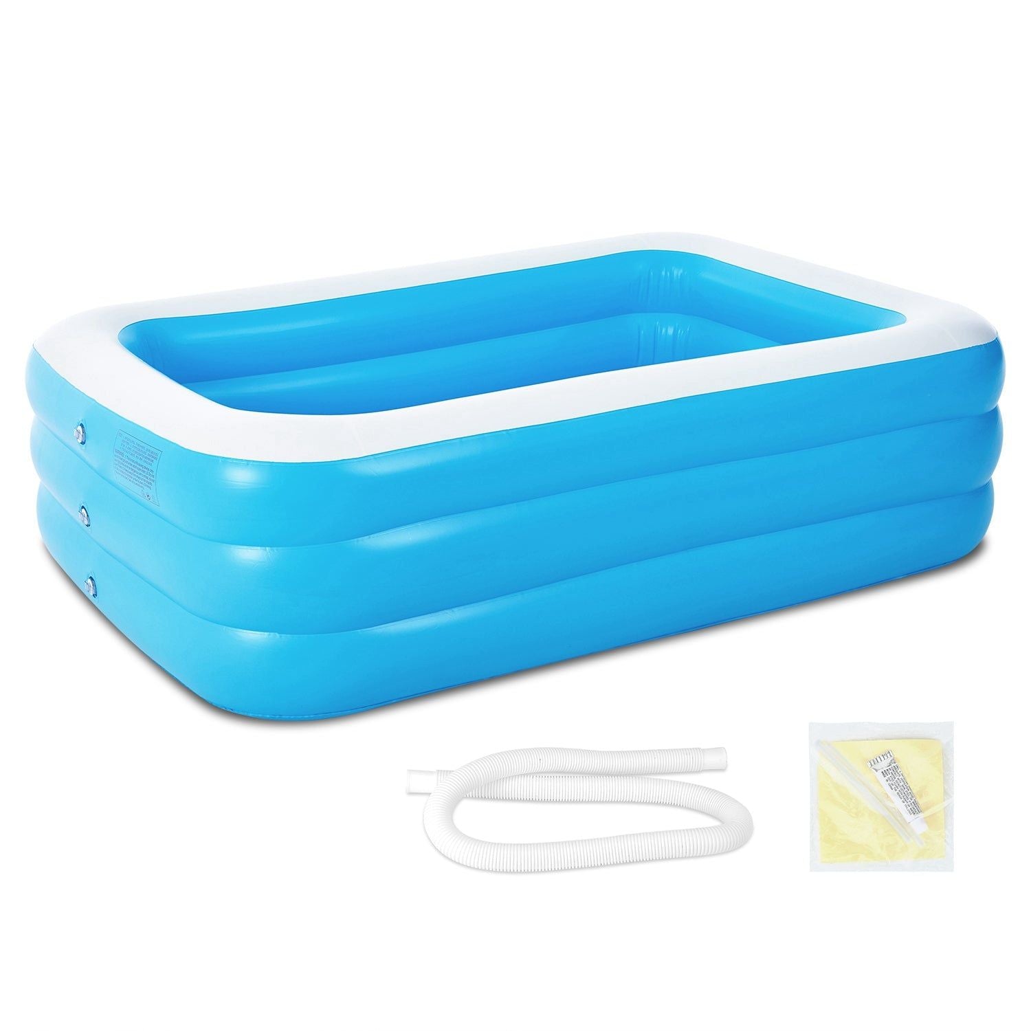 Large Inflatable Pool for Families with 3 Air Chambers PVC