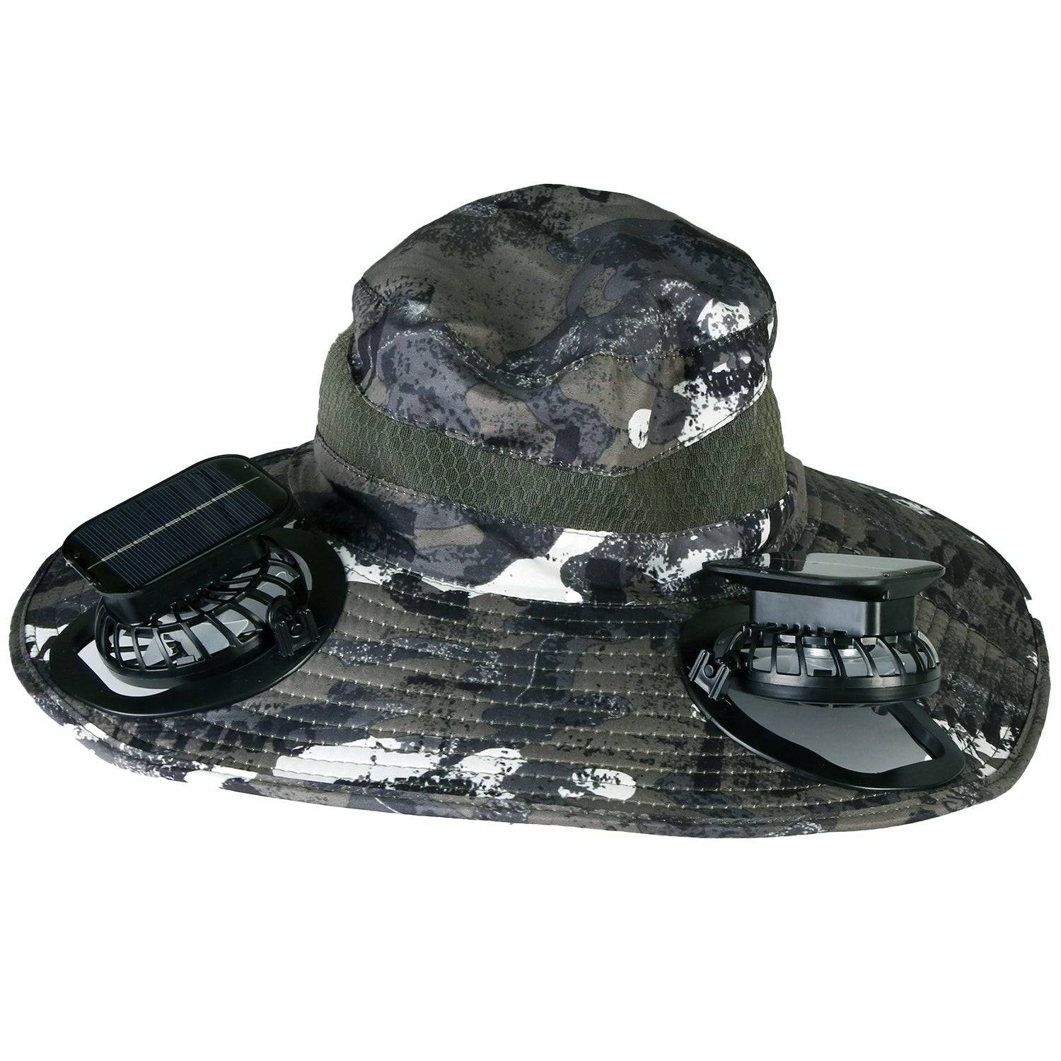 Wide Brim Sun Hat with Solar Fans and UPF50 Protection
