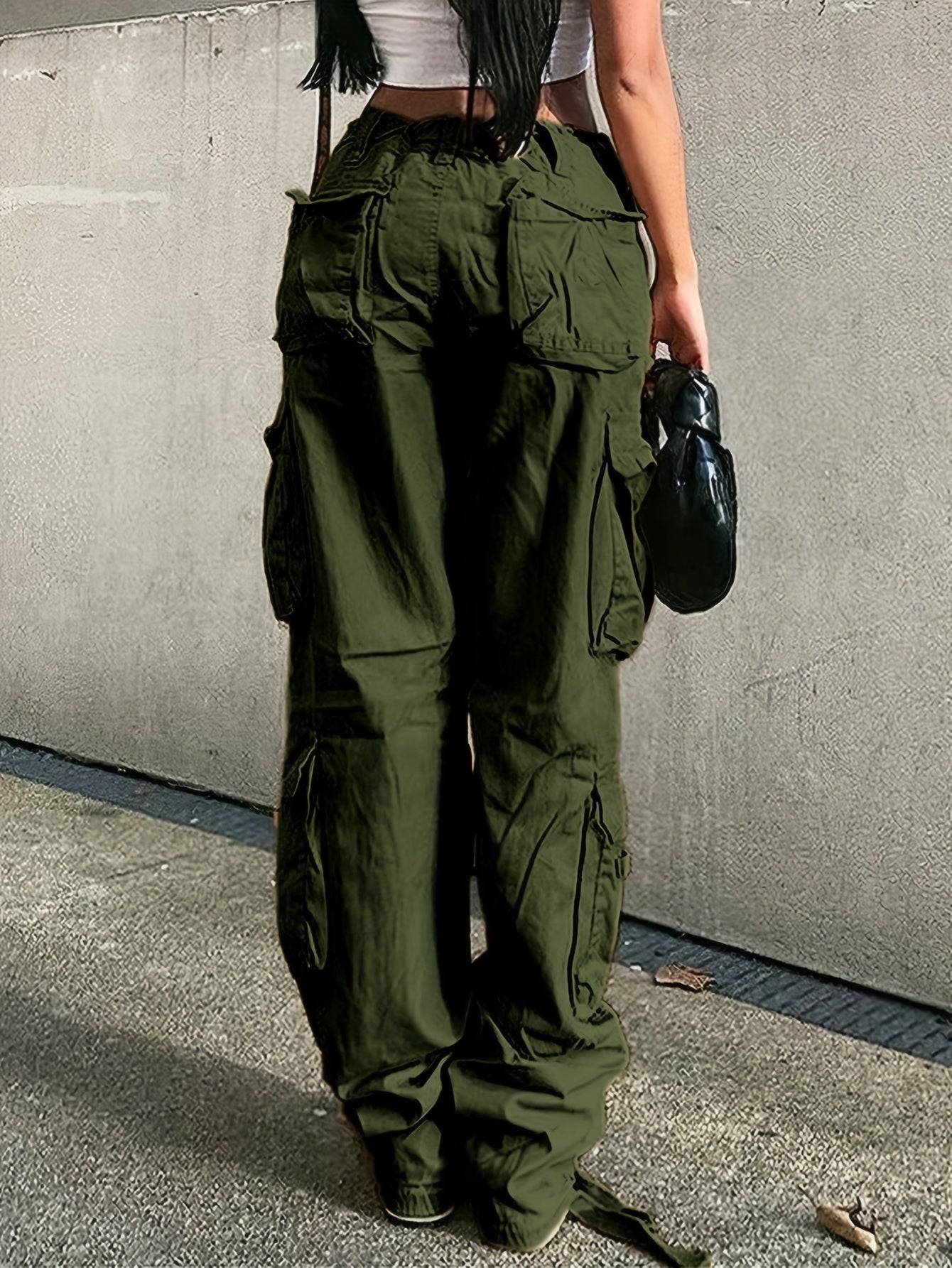 Women’s Denim Overalls Loose-Fit Streetwear Style with Side Pockets Solid Color Casual Look