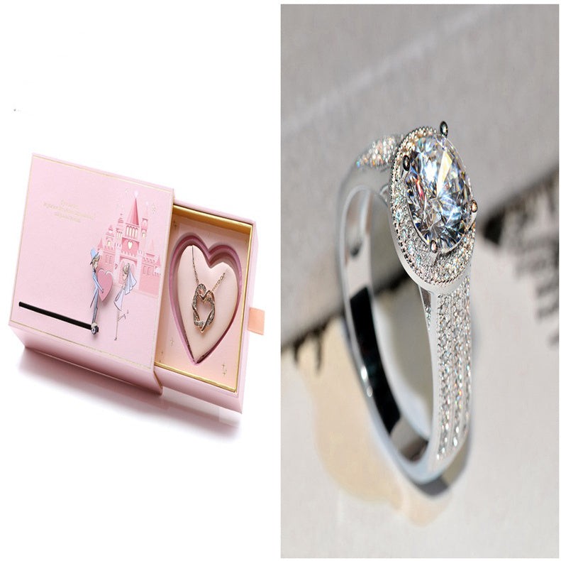 Women Lotus Rings Elegant Wedding Engagement Jewelry