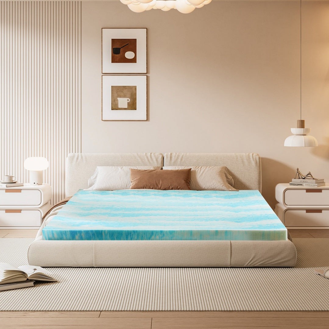 Cooling Gel Memory Foam Mattress Topper for Better Sleep