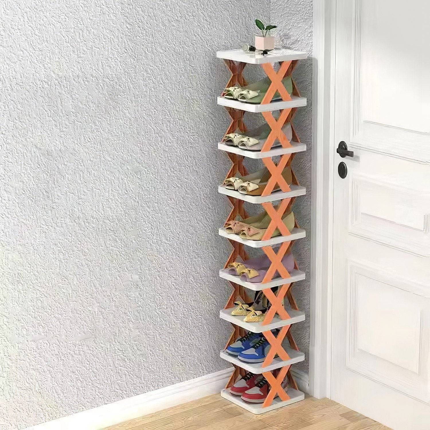 9 Tier Vertical Shoe Rack Organizer For Space Saving