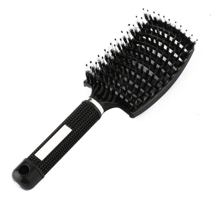 Bristle and Nylon Hair Brush with Massage and Soft Handle