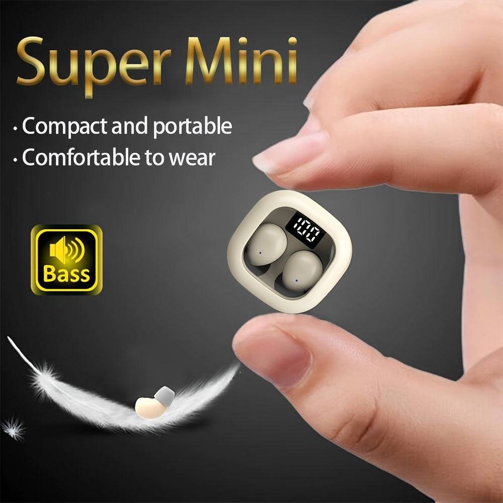 Invisible Wireless Sleep Earphones Ultra-Thin In-Ear with 3D Stereo, Low Latency & Dual Noise Reduction for Sleep, Gaming & Sports