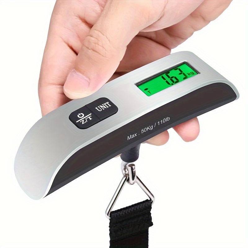 Digital Luggage Scale with LCD Display, Ergonomic Hanging Suitcase Weighing Tool, Compact and Durable Travel Essential