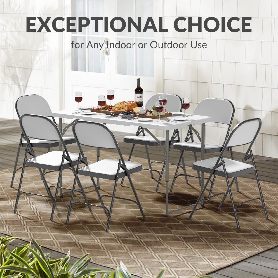 Heavy Duty Folding Table with Adjustable Height