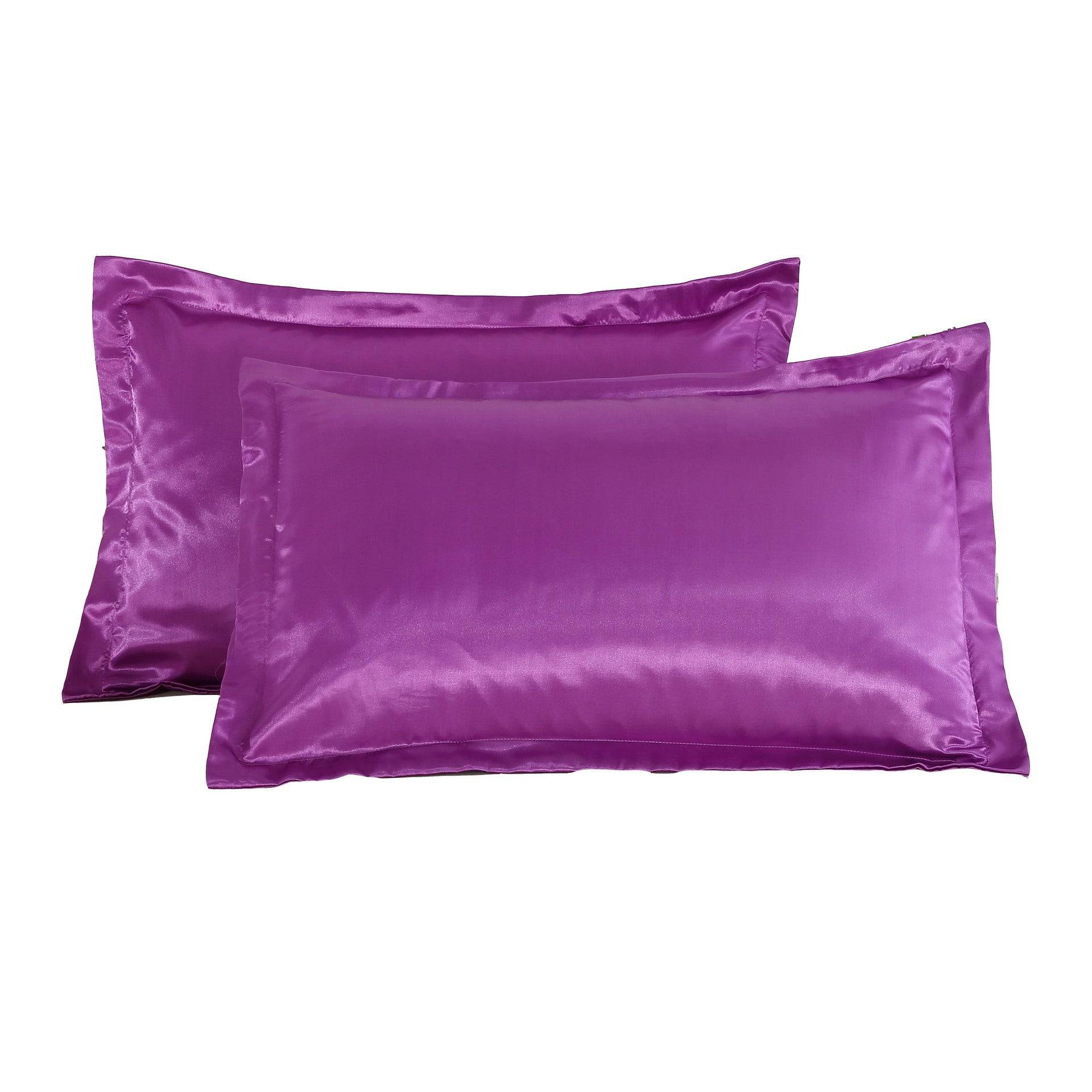 Pure Color Silk Pillowcase Soft Smooth Single Cover