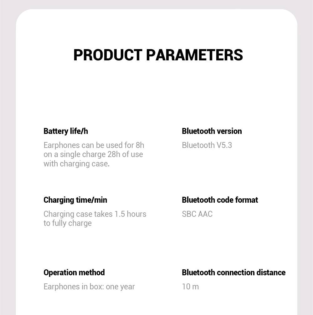 OWS Wireless Earbuds Open Ear Sports Design