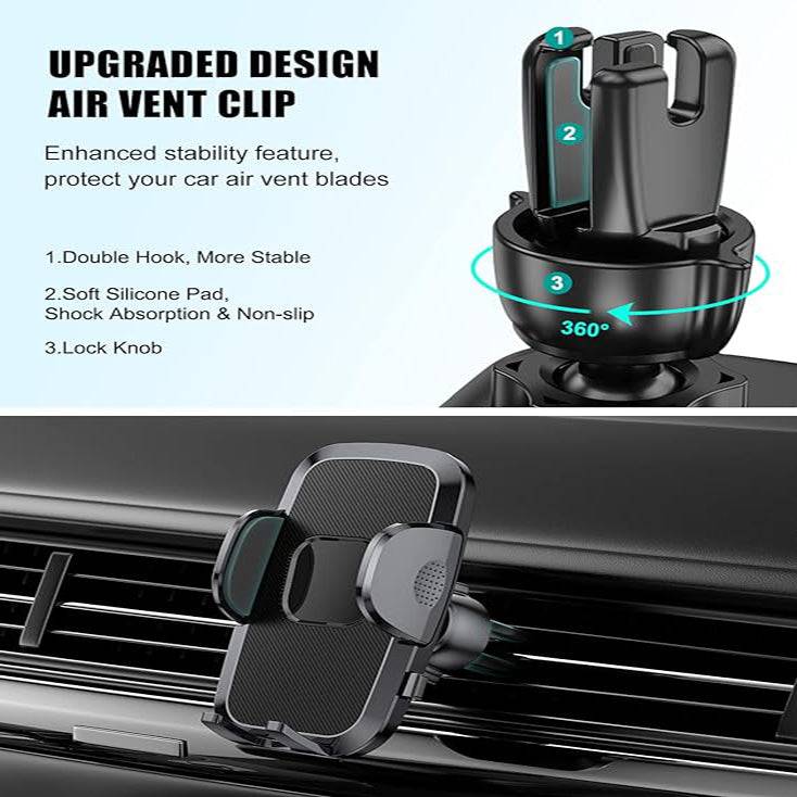 4 in 1 Universal Car Phone Holder Mount