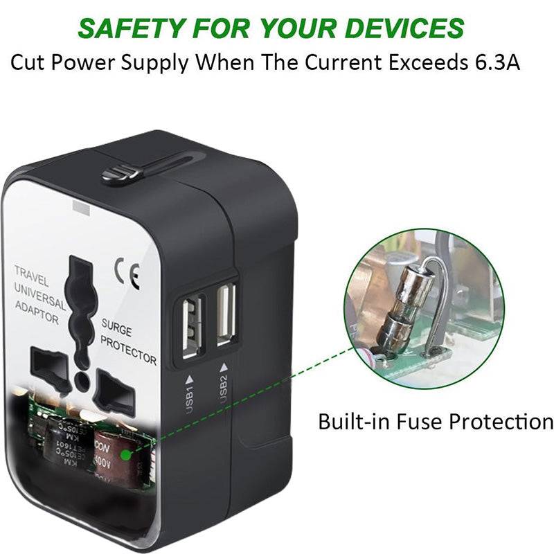 All in One Universal Travel Adapter for Worldwide Use